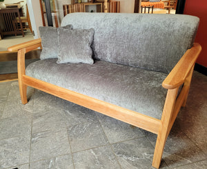 Birch wood loveseat couch by Hardwood Artisans. Handmade in VA from the Linnaea collection. Located in Culpeper, VA
