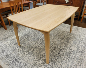 Solid wood dining table. From the Linnaea collection at Hardwood Artisans. Handmade in Northern VA.