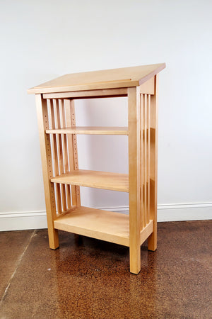 Solid Maple 3 shelf Lecturn. Handmade in Virginia by Hardwood Artisans. Teach in style.