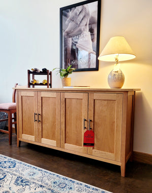 Craftsman style cabinet with custom accents. Handmade near Richmond, VA.