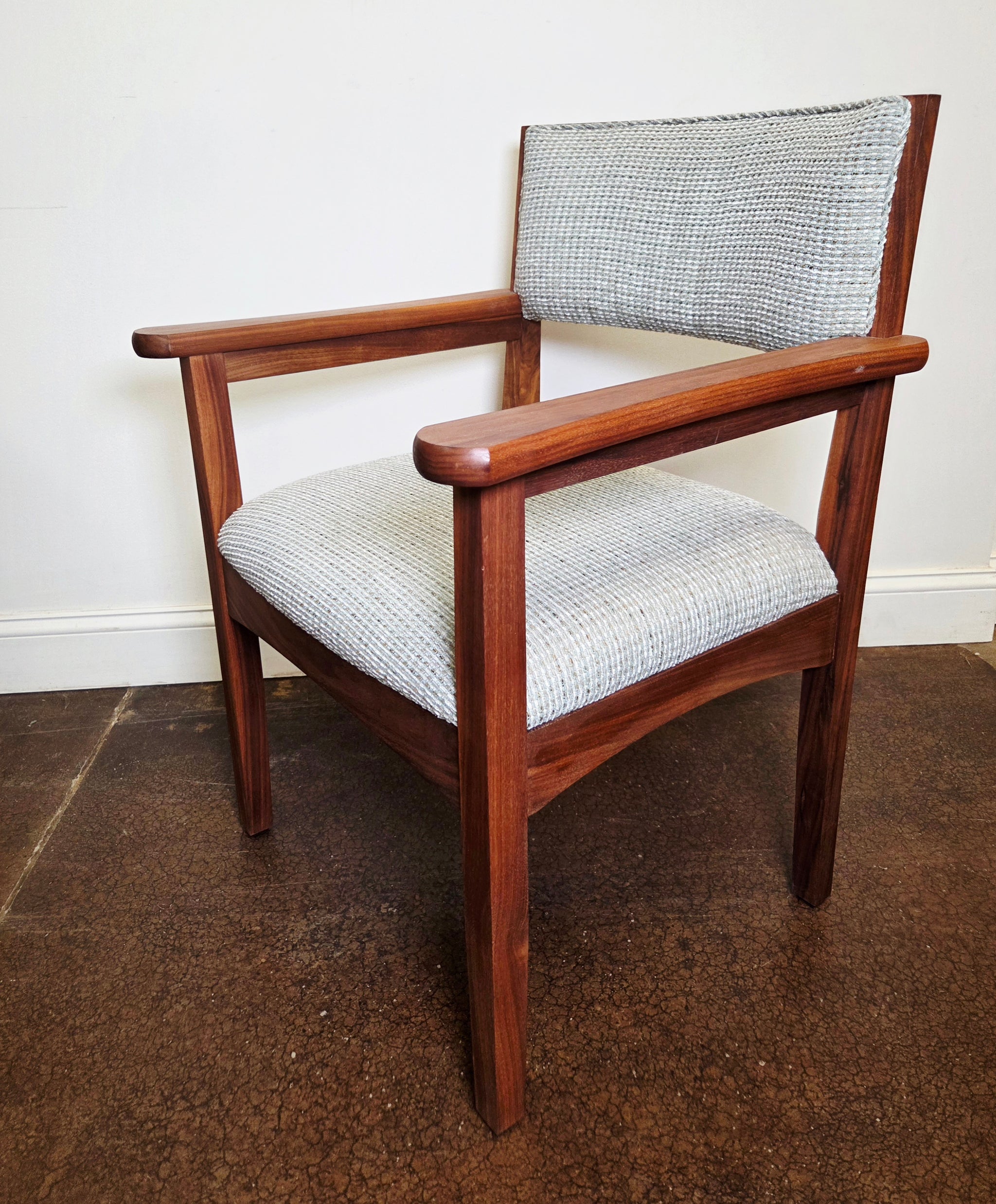 Beehive Arm Chair in Walnut (Upholstered Back) - Sale Item