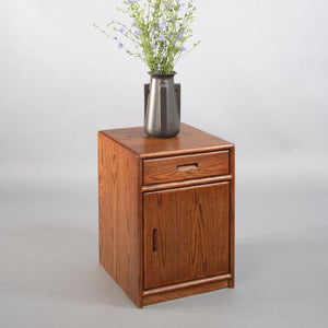 Contemporary Nightstand, Optional Door in assorted hardwoods, is a modern bedroom furniture cabinet style near Chantilly VA