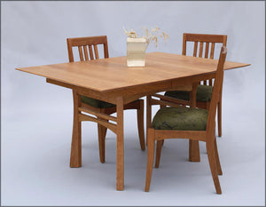 Small Waterfall Table and Middleburg Chairs in Natural Cherry, Kitchen & Dining Room Furniture and Seating Made in Virginia