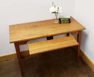 Small Table Desk office furniture in cherry, mahogany, walnut, birch, maple, curly maple, red or 1/4-sawn white oak hardwoods