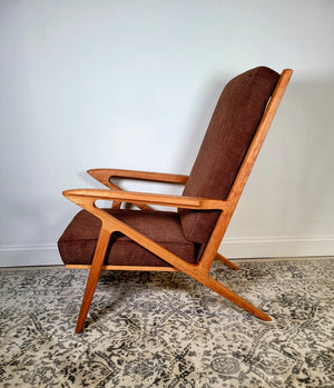 Hardwood Artisans Holloway  Chair living room chair made in solid cherry with Danish oil finish in Rockville, MD