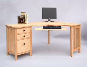 Craftsman Little Corner Desk elegant custom made office furniture for small rooms or limited and tight spaces Clarksburg, MD