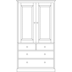 Shaker 4-Drawer Armoire is a clothing storage bedroom furniture item by Hardwood Artisans in Virginia near the MD, DC area