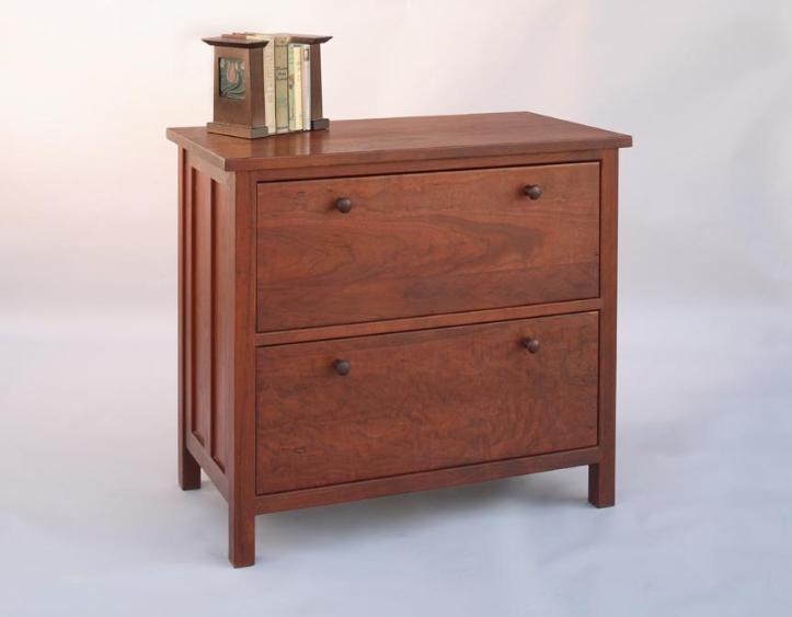 Craftsman 2-Drawer Lateral File Cabinet in Cherry w/ Appalachian stain, office furniture for filing documents near Olney, MD