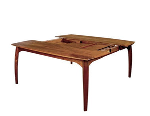Butterfly Table in Mahogany is a Made-To-Order Hardwood Artisans Solid Wood Sustainable Dining or Kitchen Expansion Table Set