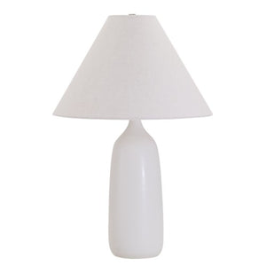 Scatchard Lamp White Gloss unique designer ceramic lamp made in USA and sold at Hardwood Artisans in Charlottesville, Virginia
