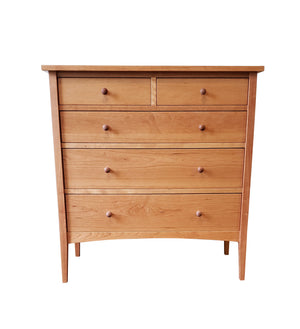 Modern Shaker 5-Drawer Low Chest made in USA at Hardwood Artisans in Culpeper, Virginia