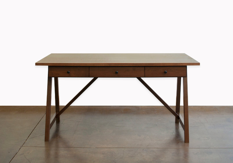 Anna Marie Table Desk w/ simple spacious design has 3 drawers and large top for projects, custom commercial office furniture