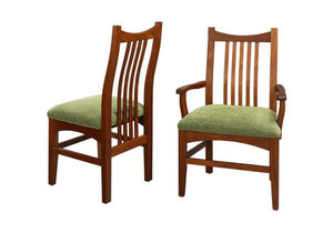 Artisan Chair displays an Arts & Crafts style with a curvy contemporary twist custom designed and made by Hardwood Artisans