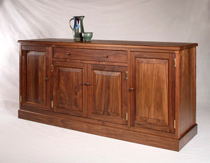 Shaker Hampton Sideboard shown in Walnut, a generational dining room furniture piece by Hardwood Artisans, a premium brand