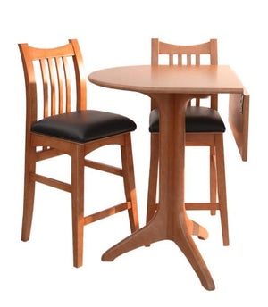 Artisan Stool shown with Drop Leaf Cafe Table in Maple with Custom Lacquer Finish solid hardwood furniture w/ Amish joinery