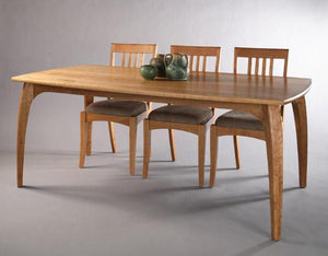 Linnaea Table shown with Middleburg Side Chairs in Natural Cherry Fine Handmade Dining and Kitchen Furniture near Bowie MD