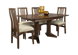 Century Table in Mahogany made with sustainable harvested hardwood also comes in an extension version dining room table