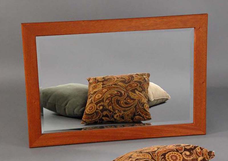 Chamfered Mirror features beveled edges and glass for horizontal and vertical wall placement Made to Order near Hamilton, VA