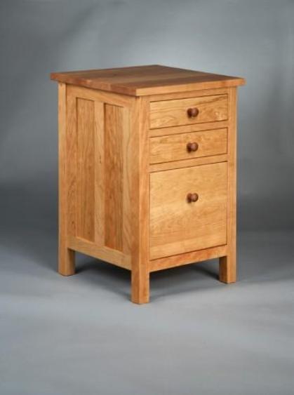 Craftsman 2-Drawer File Cabinet in various hardwood/finishes by bespoke office furniture maker Hardwood Artisans near Potomac
