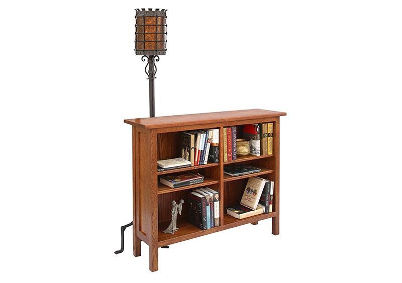 Craftsman Bookcase in 1/4-Sawn White Oak wood with English Oak Stain, Living Room Furniture is made to order, Made in the USA