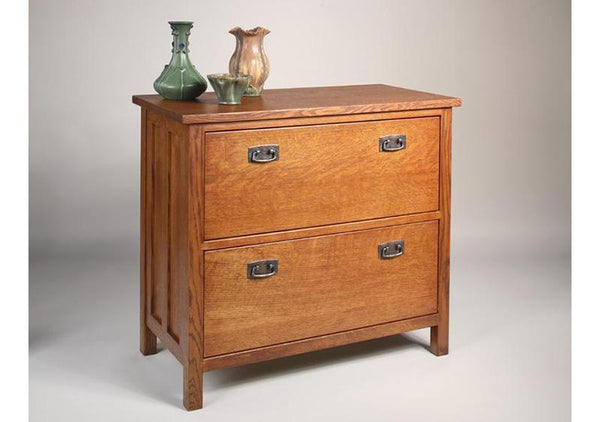 Mission style lateral online file cabinet