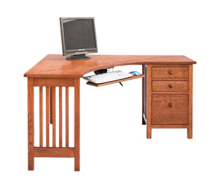Craftsman Little Corner Desk w/ file cabinet in 1/4-sawn white oak w/ English stain - Student Computer/Office in VA, MD, DC