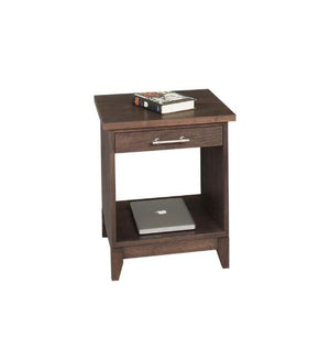 InTransit End Table w/ drawer & lower shelf for limited spaces custom made to order by Hardwood Artisans, near Chantilly VA