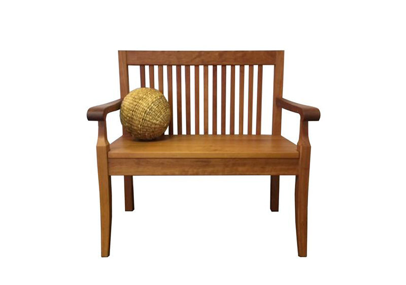 Entrance Bench custom handcrafted kitchen or hallway Americana furniture Made in the USA by Hardwood Artisans near Oakton VA