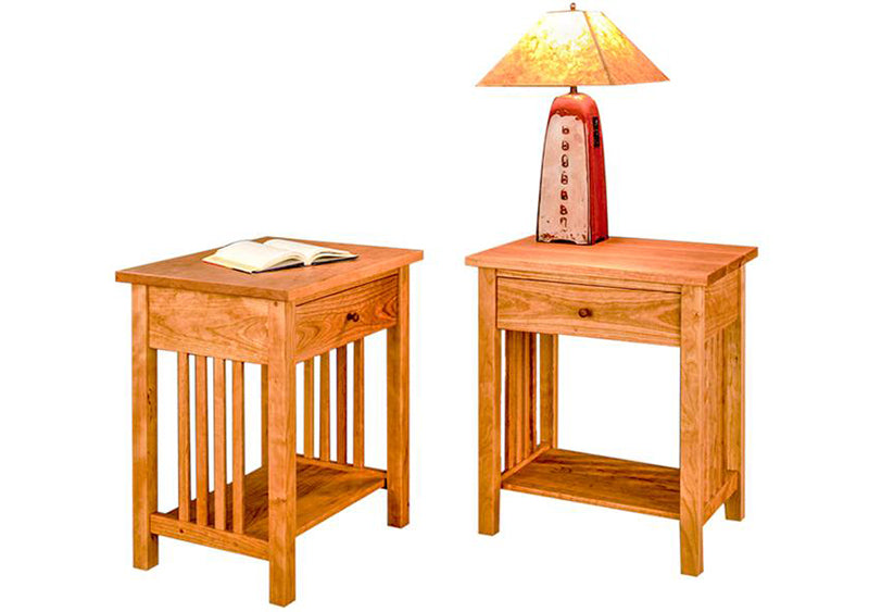 Crofters Nightstand in Natural Cherry is superior quality bedroom furniture by Hardwood Artisans near Fairfax Station VA
