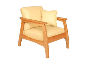 Linnaea Chair in Natural Cherry quality living room furniture set handmade by Hardwood Artisans in Virginia near Shirlington