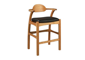 Linnaea Stool in Cherry handcrafted w/ Amish joinery techniques, hand-finished American-Made home furniture near Capital Hill
