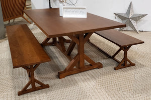 Farm Table is the perfect Country Family Style Kitchen/Dining Furniture available in an assortment of hardwoods and finishes
