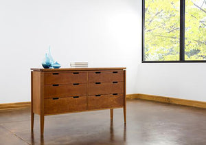 Susan Dresser is a petite and delicate bedroom furniture design for small spaces, by Hardwood Artisans, Handmade in America