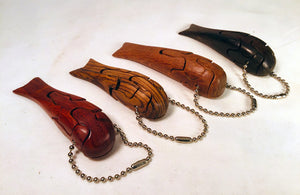 Chapman Wood Whale Keyrings made in USA at Hardwood Artisans in Culpeper, Virginia 