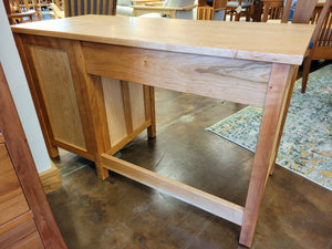 Photo of back of Craftsman Student Desk with finished back in curly cherry in Elkwood, VA
