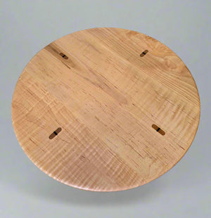 Waterfall Round End Table in Curly Maple - Sale Item