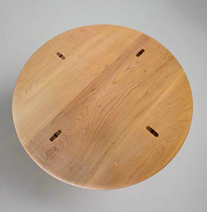 Waterfall Round End Table in Curly Maple - Sale Item