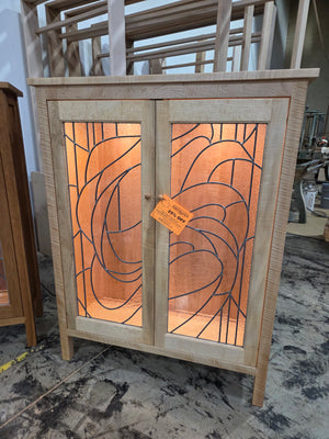 Craftsman Library with Art Glass (Maple) - Sale item