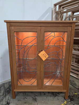 Craftsman Library with Art Glass (Cherry) - Sale item