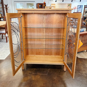 Craftsman Library with Art Glass (Cherry) - Sale item