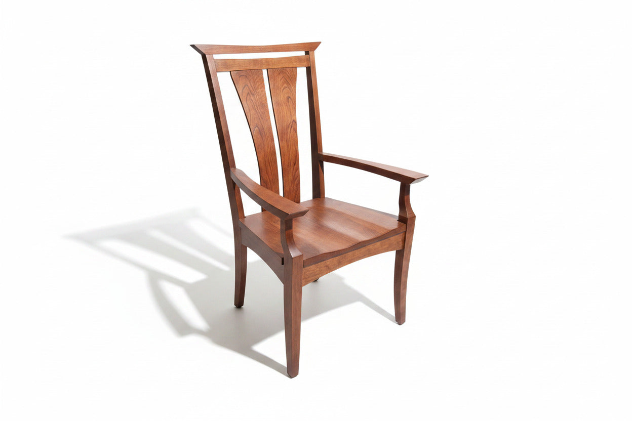 Wooden chair with a modern design on a plain background Charlottesville, VA