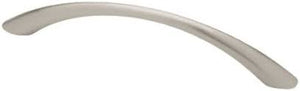 Drawer pull for the Linnaea Nightstands in satin nickel finish