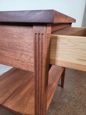 Modern Shaker Nightstand (Mahogany) - Sale Item