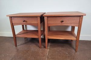 Modern Shaker Nightstand (Mahogany) - Sale Item