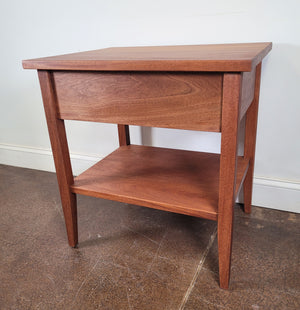 Modern Shaker Nightstand (Mahogany) - Sale Item