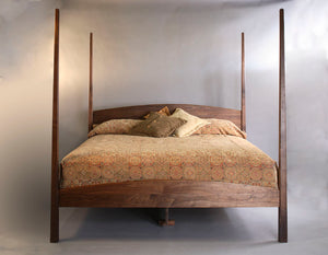 Custom Bedroom Furniture featuring Tester Bed in Walnut quality hardwood made in the USA by Hardwood Artisans Fredericksburg