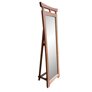 Waterfall Cheval Standing Mirror in Natural Cherry, bedroom furniture hand made by Hardwood Artisans in Virginia near Herndon