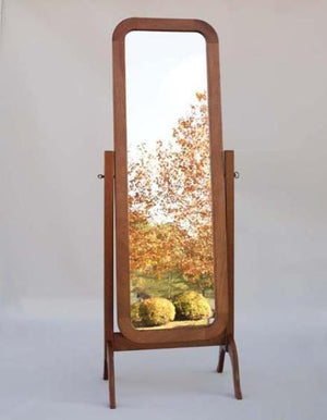 Cheval Mirror in Mahogany is a free standing tilting heirloom style piece of bedroom furniture or accent mirror near Leesburg