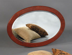 Oval Mirror in Cherry w/ Mahogany Wash wall decor for an entryway or above a buffet in your Dining/Living Room near Aldie VA