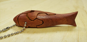 Chapman Wood Fish Key Ring made in USA at Hardwood Artisans in Bethesda, Maryland